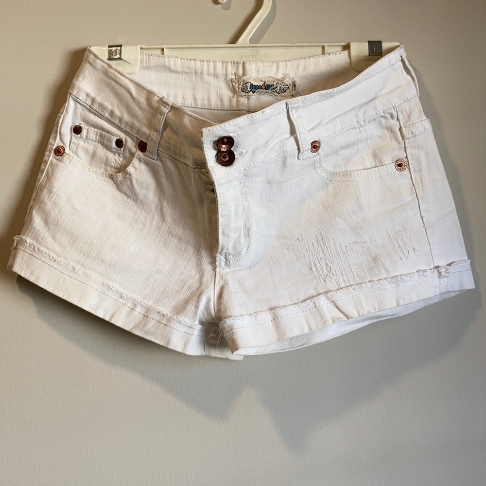 White Jean Shorts